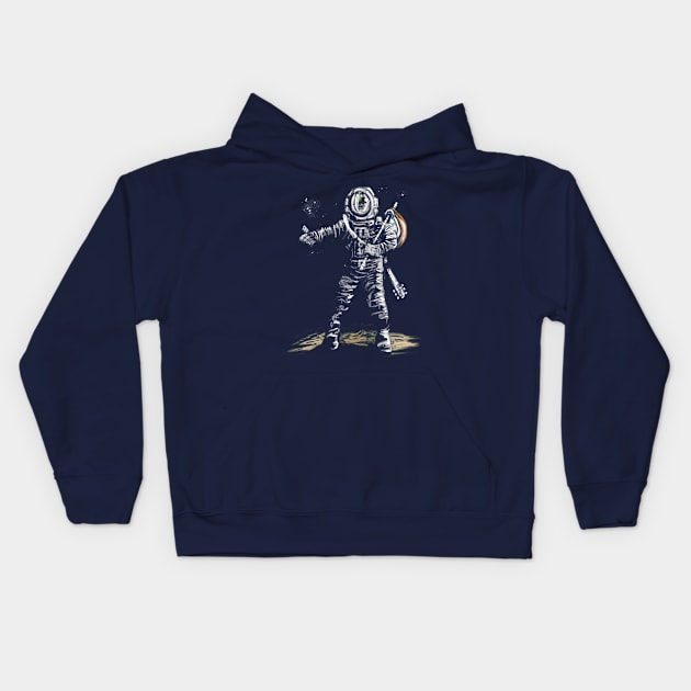 Hitching a Ride Kids Hoodie by oakenspirit